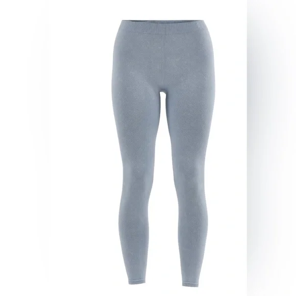 🔴 3/$12 No Boundaries Women’s Light Blue Women's Ribbed Seamless Leggings! NWT! - Picture 3 of 9